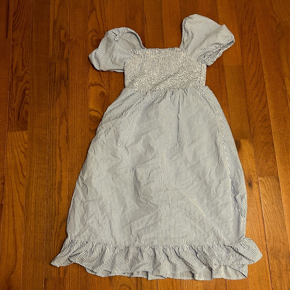 Jcrew Midi Tiered Midi Dress with Puffed Sleeves